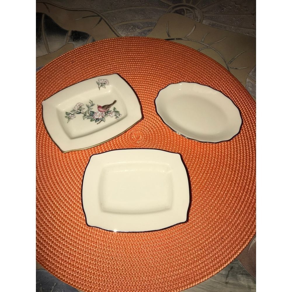 Three Lenox Decor Trays Trinket Dishes